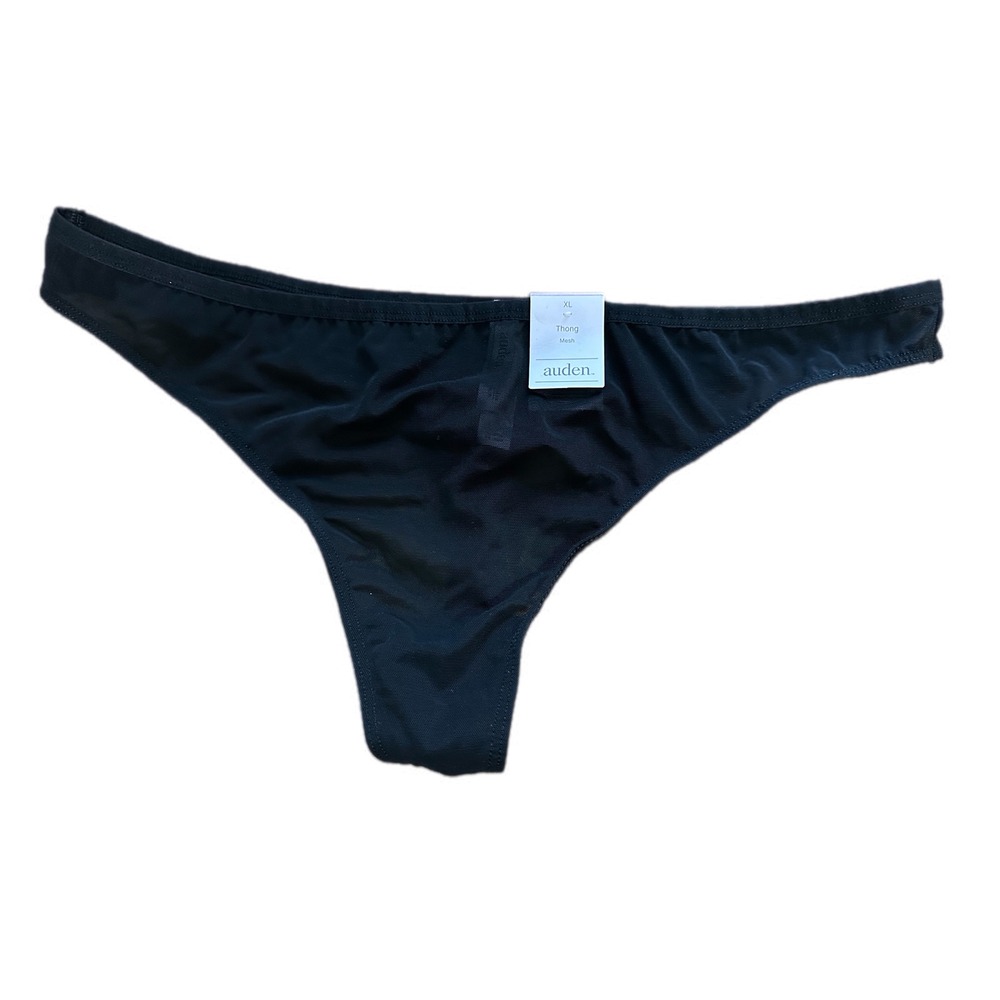 Auden Black Mesh Thong Panty Underwear Size XL